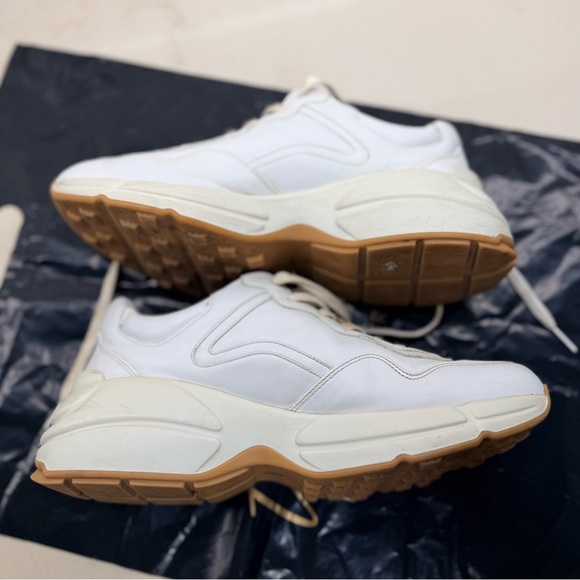 Gucci Rhyton Great White Tiger Leather Animal Print Logo Men's Sneakers Size 8 - Picture 6 of 11